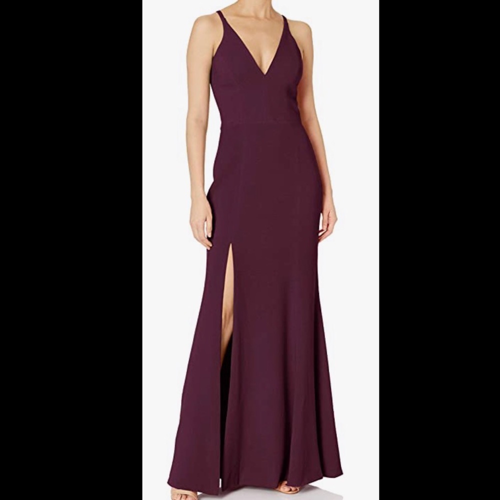 Dress the Population Plum Purple Long Gown Size L